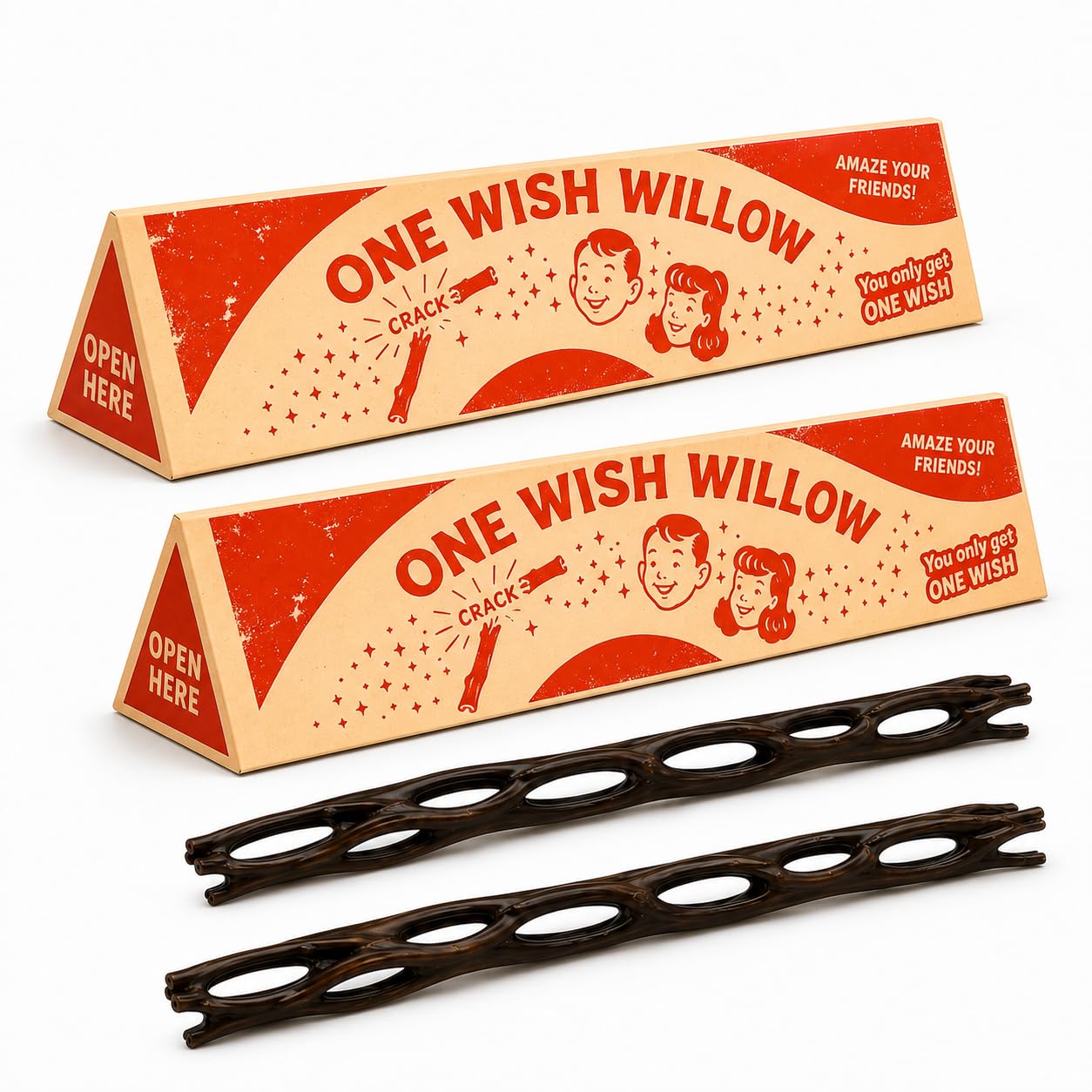 Roota Wish Willow 2 Pack with Rigid Hard Cases, Breakable Wish Sticks for Making a Wish, Willow Branch-Inspired Collectible Keepsake, Original Gift for Fans, Friends and Special Occasions