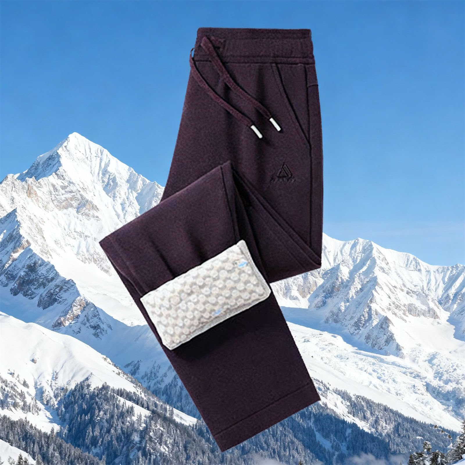 Pantalones Deportivos de Invierno para Hombre, cálidos e Informales, con Rodilleras y calefacción.