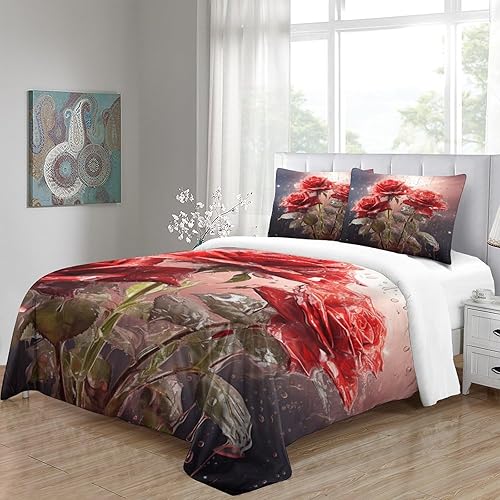 Miniatura 4 de Lemlxjydk_Five_Red_Roses_in_Full_Bloom_Double_Exposure_photogra_ed84a12b-128c-4ff5-b7f4-f851c36de565 - Juego de ropa de cama con estampado en 3D,