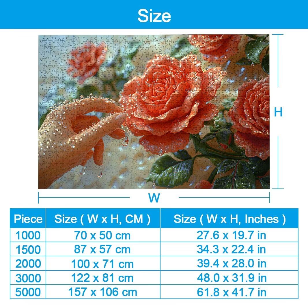 Puzzle Rosa, Puzzle 1000 Pezzi per Adulti, Decor, Regalo Donna/Uomo -2559