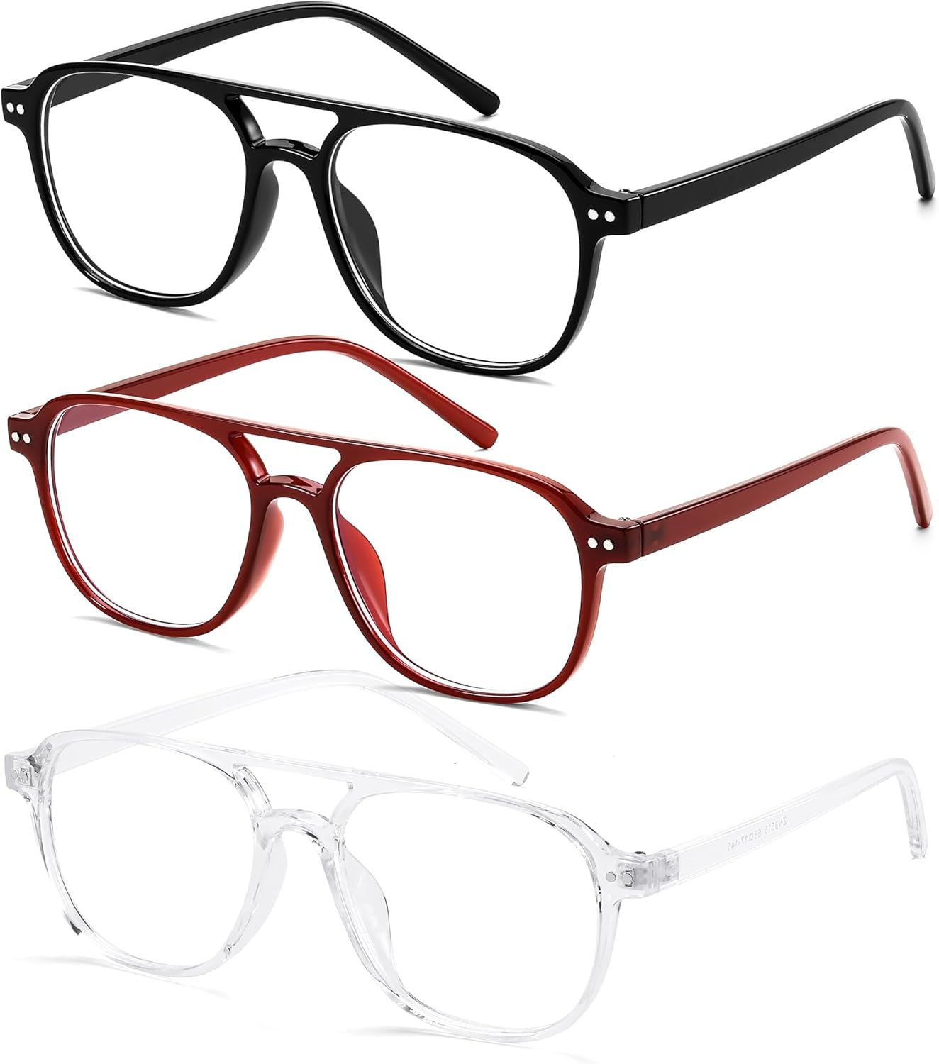 FEISEDY Blue Light Blocking Glasses Women Men Square Computer Lightweight Pilot Glasses Anti Eyestrain & UV Glare B0141