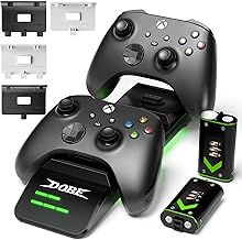 Controller Charger Station Compatible with Xbox One & Series X/S, Controller Charging Station with 2 x 2000mAh Rechargeable Battery Kit for Xbox One/Series X|S Dual Charging Dock Accessories