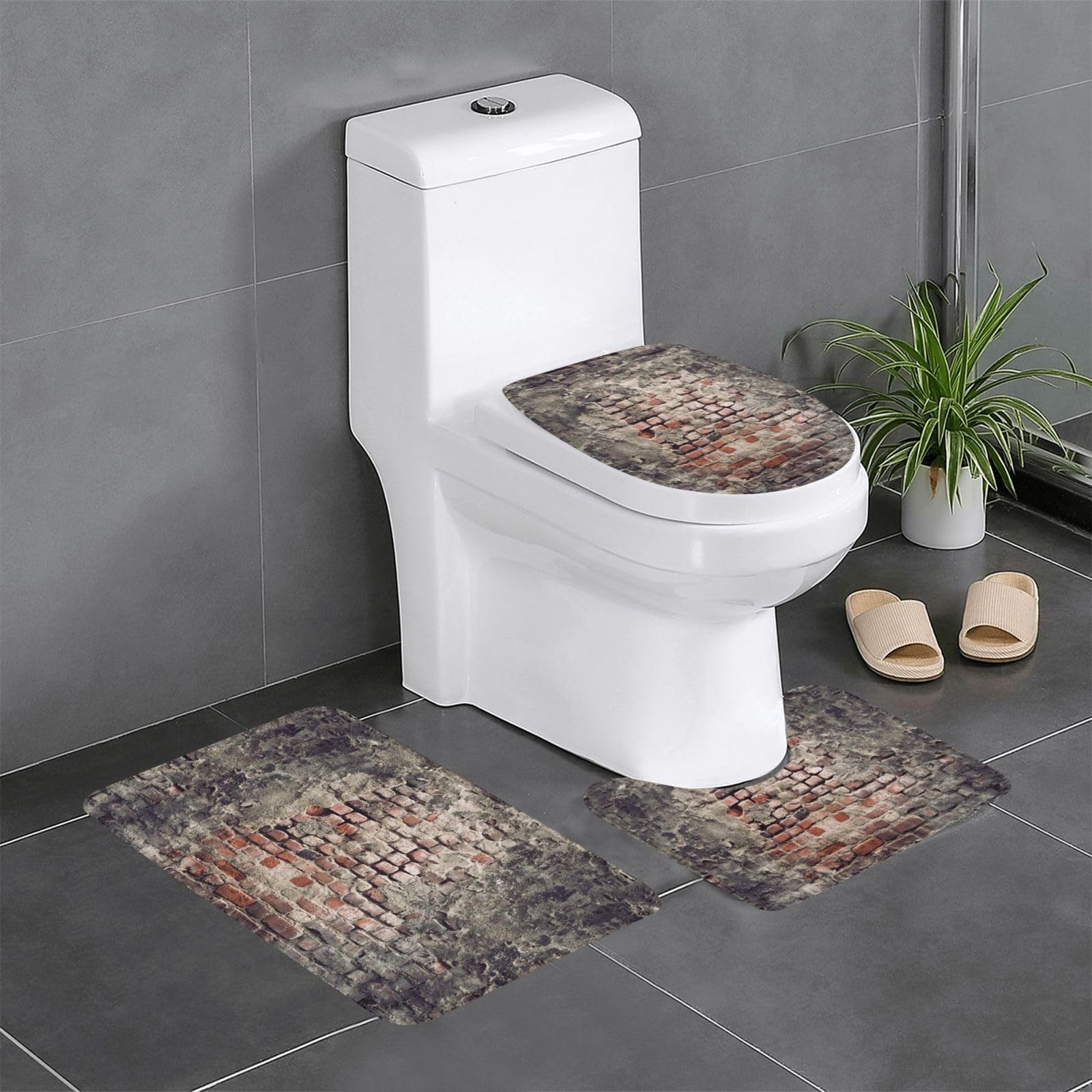 Tapis antidérapants briques anciennes imperméables pour protéger les sols