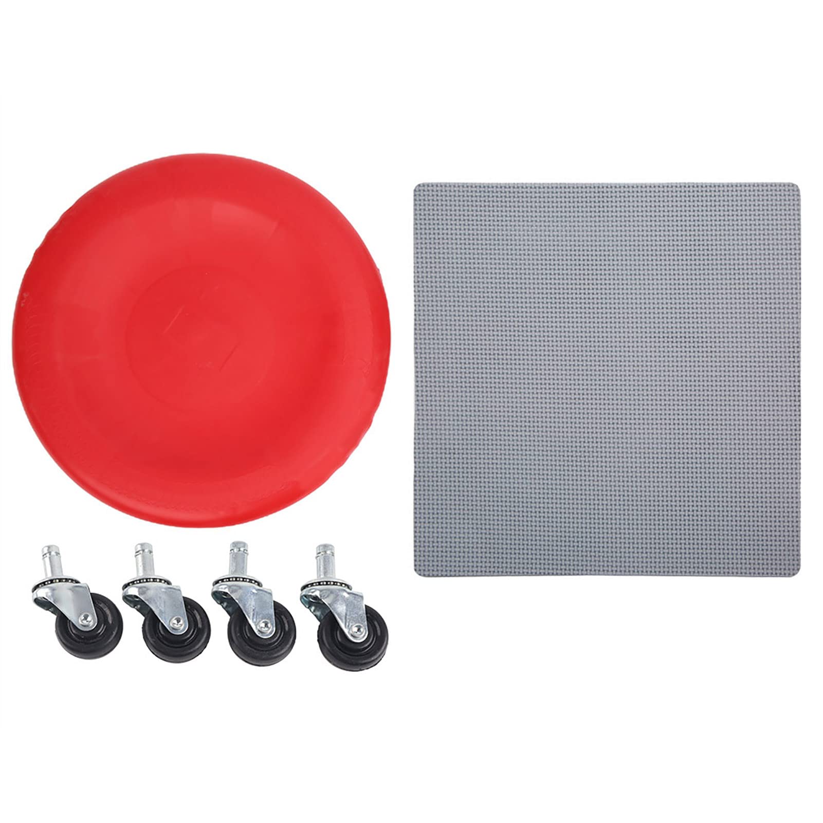 4 - Wheel Abdominal Muscle Plate, Abdominal Exerciser Fitness Slide Disc with Soft PVC Wheels, Multi - Directional Core Trainer for Home Workout, Includes Non - Slip Pad