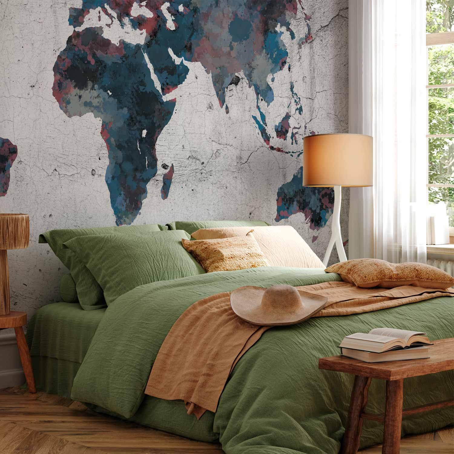 Murando Papier Peint Intissé Carte Du Monde Pour Enfants 300x210 Cm Décoration Murale XXL Poster