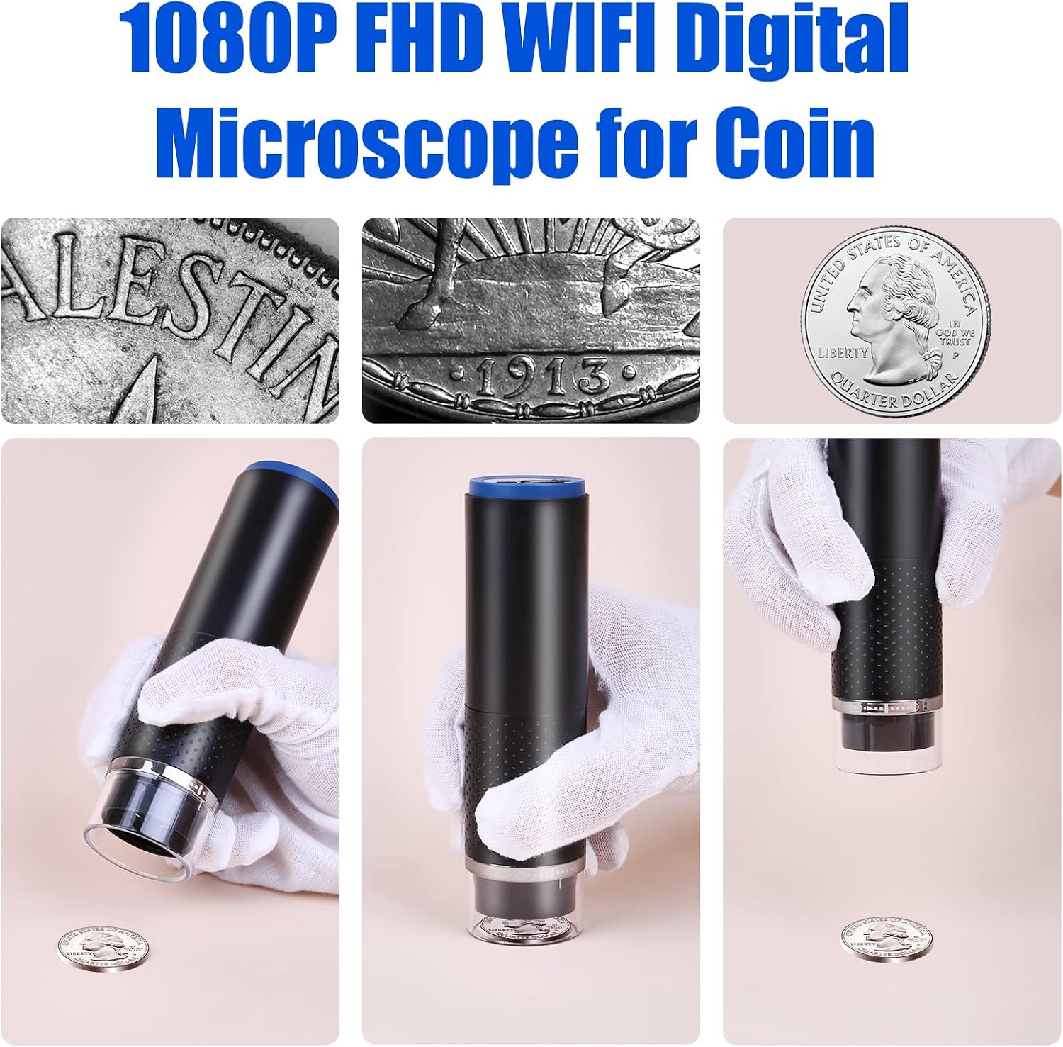 STPCTOU Wireless Digital Microscope 50X-1000X 1080P Handheld Portable Mini WiFi USB Microscope Camera with 8 LED Lights for iPhone/iPad/Samsung/Android 2022 News