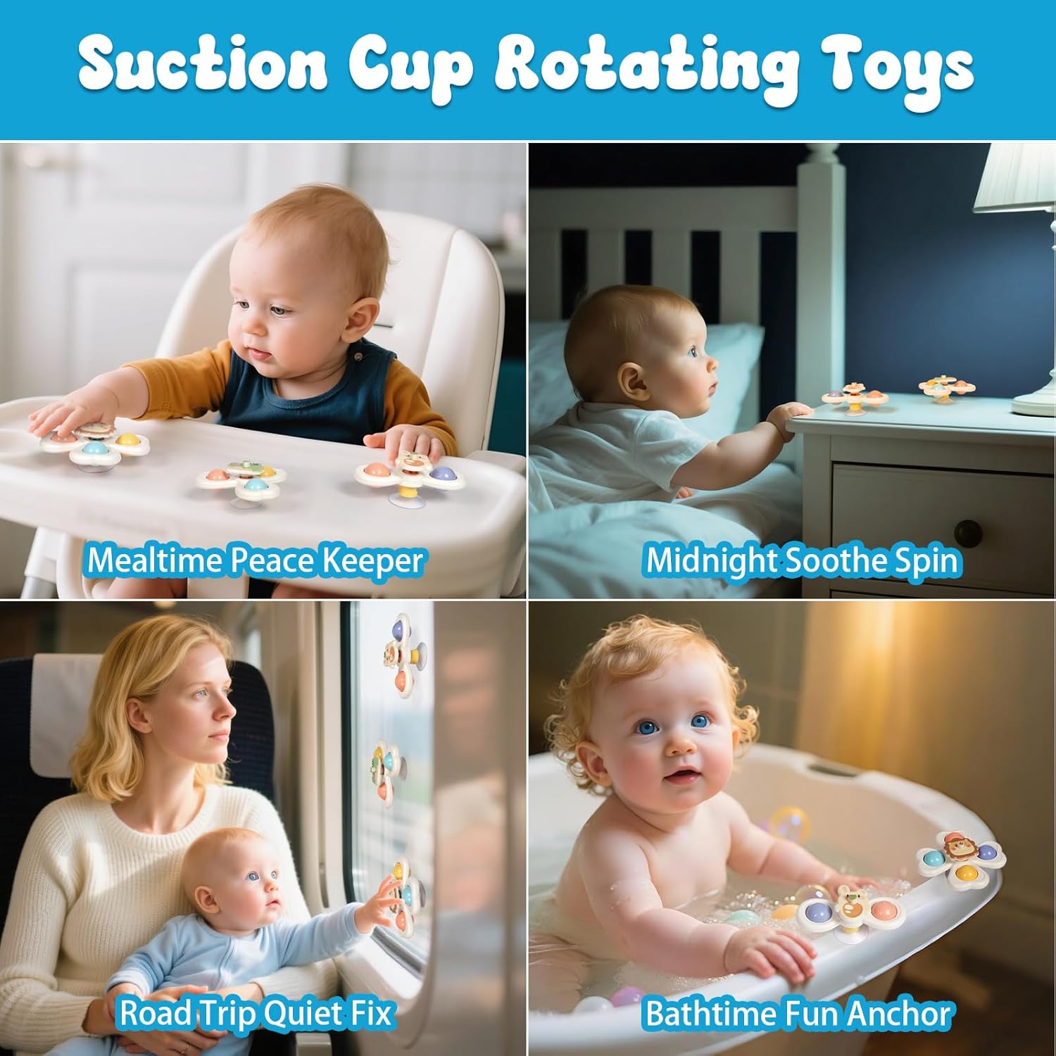 Baby Toys 18-36 Months, Montessori 7-in-1 Activity Set - Stacking Blocks, Infant Teething Toy & Sensory Bin, Baby Boys & Girls Gifts - Image 7