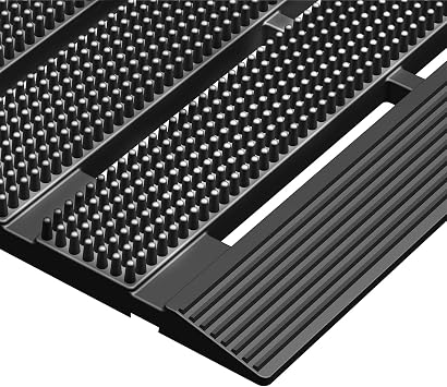 MATALL Waterproof Outdoor Door Mat - 36x24 Inches Non-Slip Drainage Large Door Interlocking Floor Mat for Indoor Home Pool Entry GarageGray