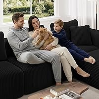 Vista 11 de Novilla 141" Modular Sectional Sofa, Modern Cloud Sectional Couch with Smarts Coil® Support, U-Shape Upholstered Boneless Couch for Living Room