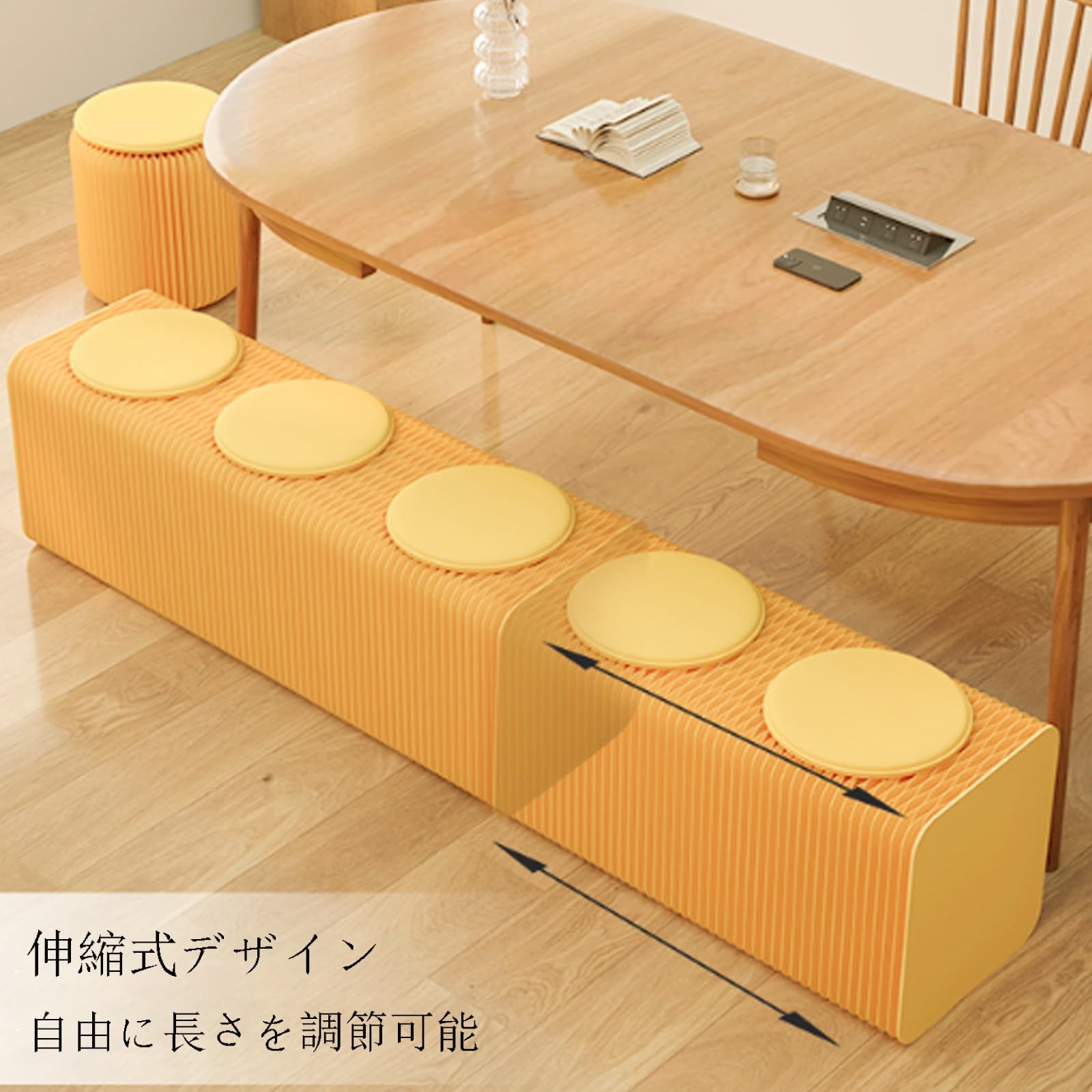 Amazon.co.jp: ENWYTE ダイニングベンチ 高さ40cm クッション付き