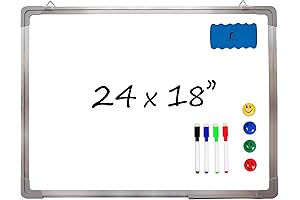 24x18" Cubicle White Board Set: Dry Erase Center for Home & Office