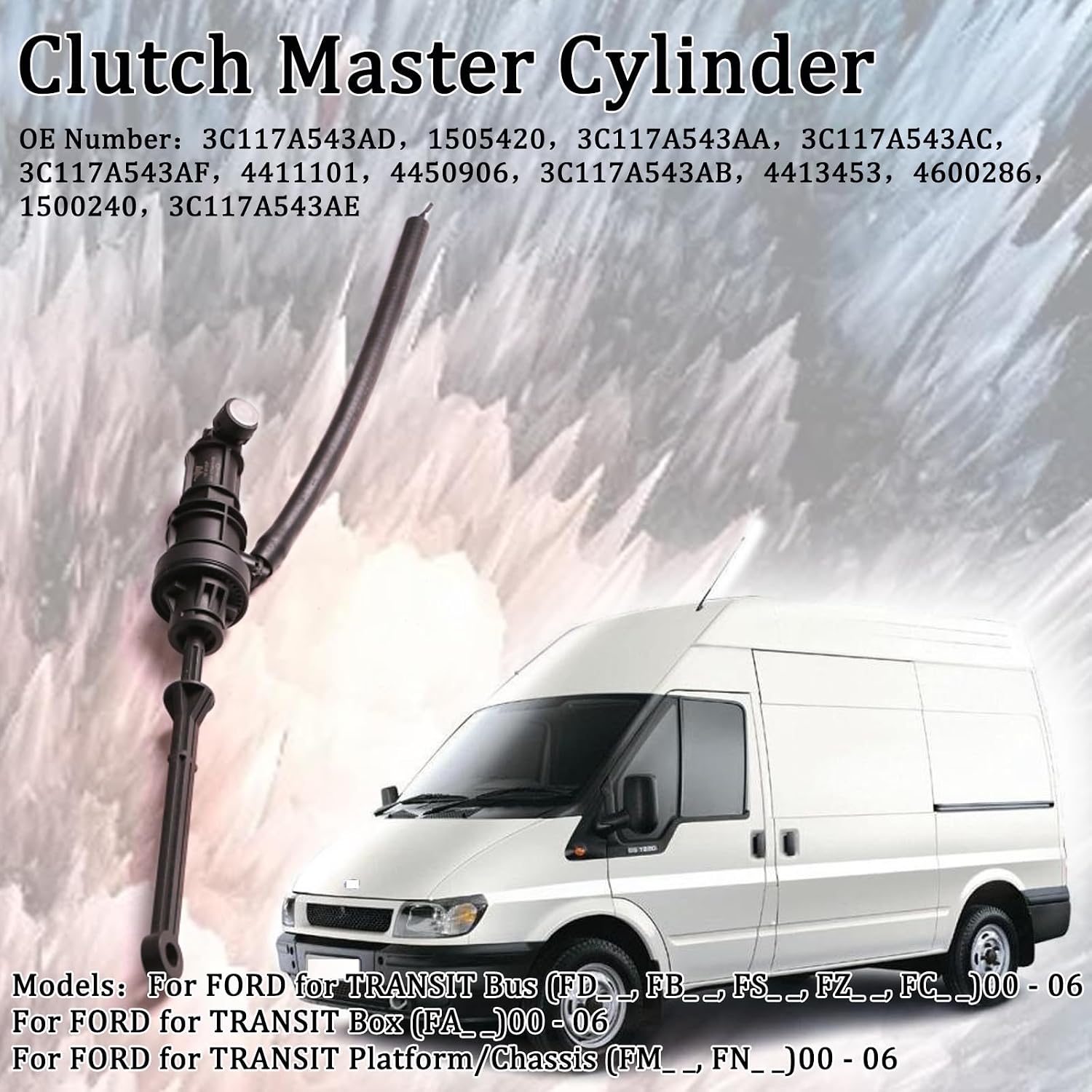 MP&PV Auto Parts Transit Clutch Master Cylinder, Replacement Parts Clutch for Ford Transit 2000-2006 OE:3C117A543AD