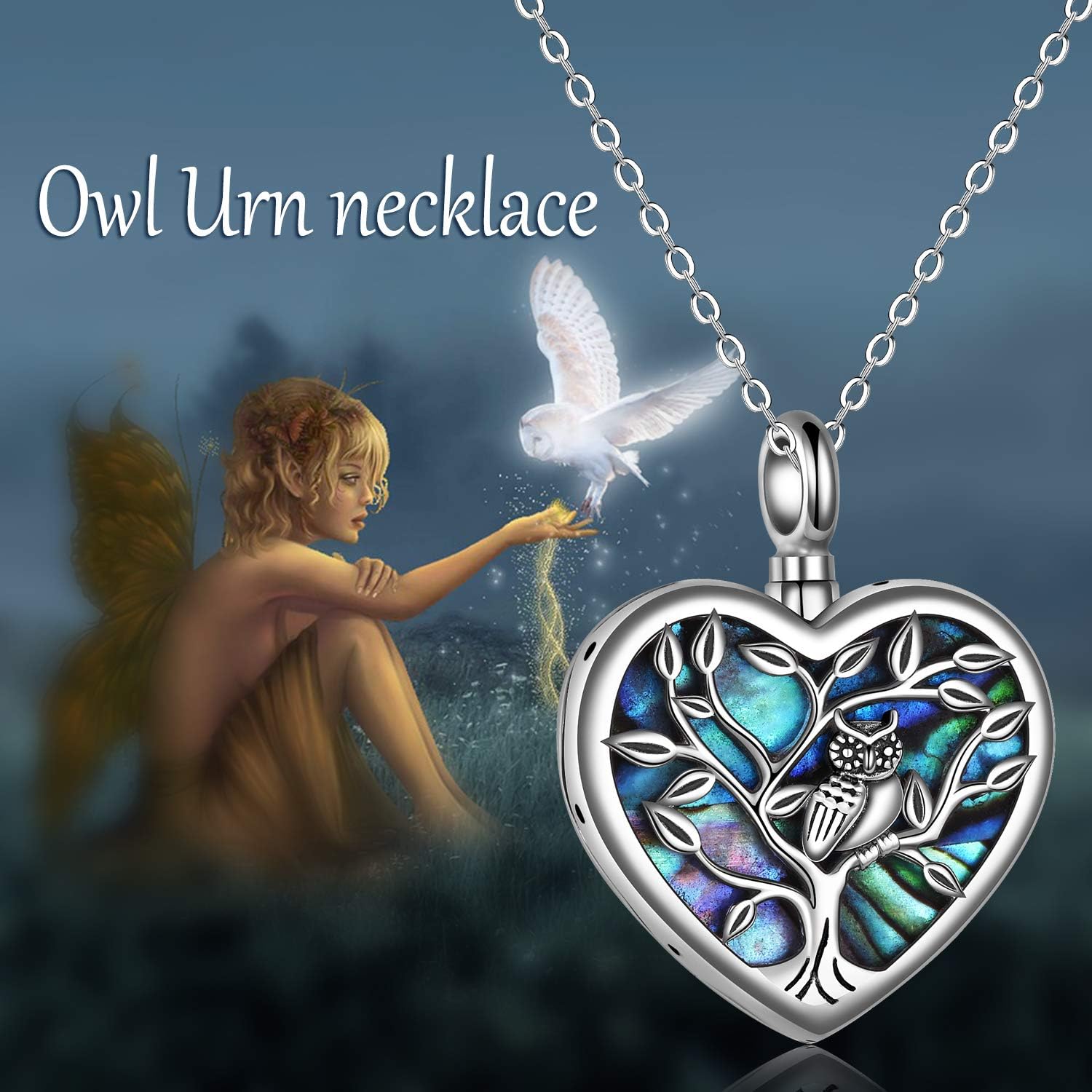 ONEFINITY Sterling Silver Always in My Heart Owl Urn Necklace for Ashes Owl Cremation Jewelry for Ashes of Loved Ones Keepsake Jewelry - Image 6