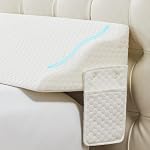 Yojoker Oreiller de lit pleine taille pour le tableau de bord, Oreil de lit Wedge avec poches latérales et contour d'onde, remplissage de lit de mousse haute densité (0-6"), 55x10x6 De pouce, Gray