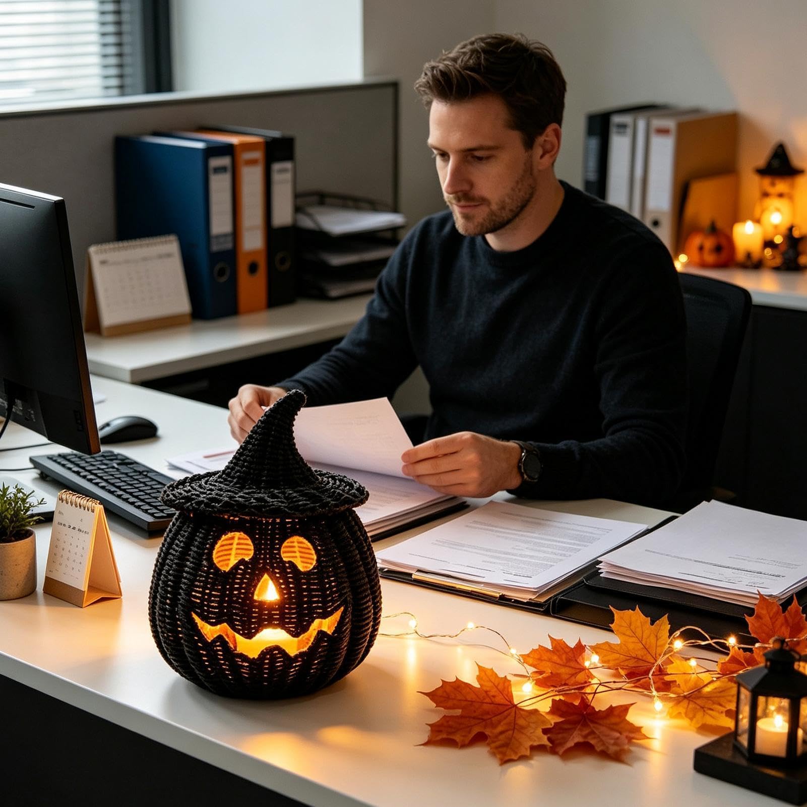Dekoracyjny Pleciony Kosz Dyniowy Pojemnik Do Przechowywania Halloween Ze | Kosz na cukierki imprezowy do domu, salonu, biurka, kominka, stołu jadalnego, przedpokoju, ganku, przyjęcia