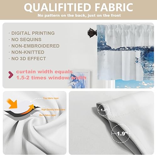 Miniatura 937 de Cenefas de cocina modernas con patrón de cobre marrón dorado para ventanas, cenefas opacas abstractas de marcas de arañazos y cortinas opacas