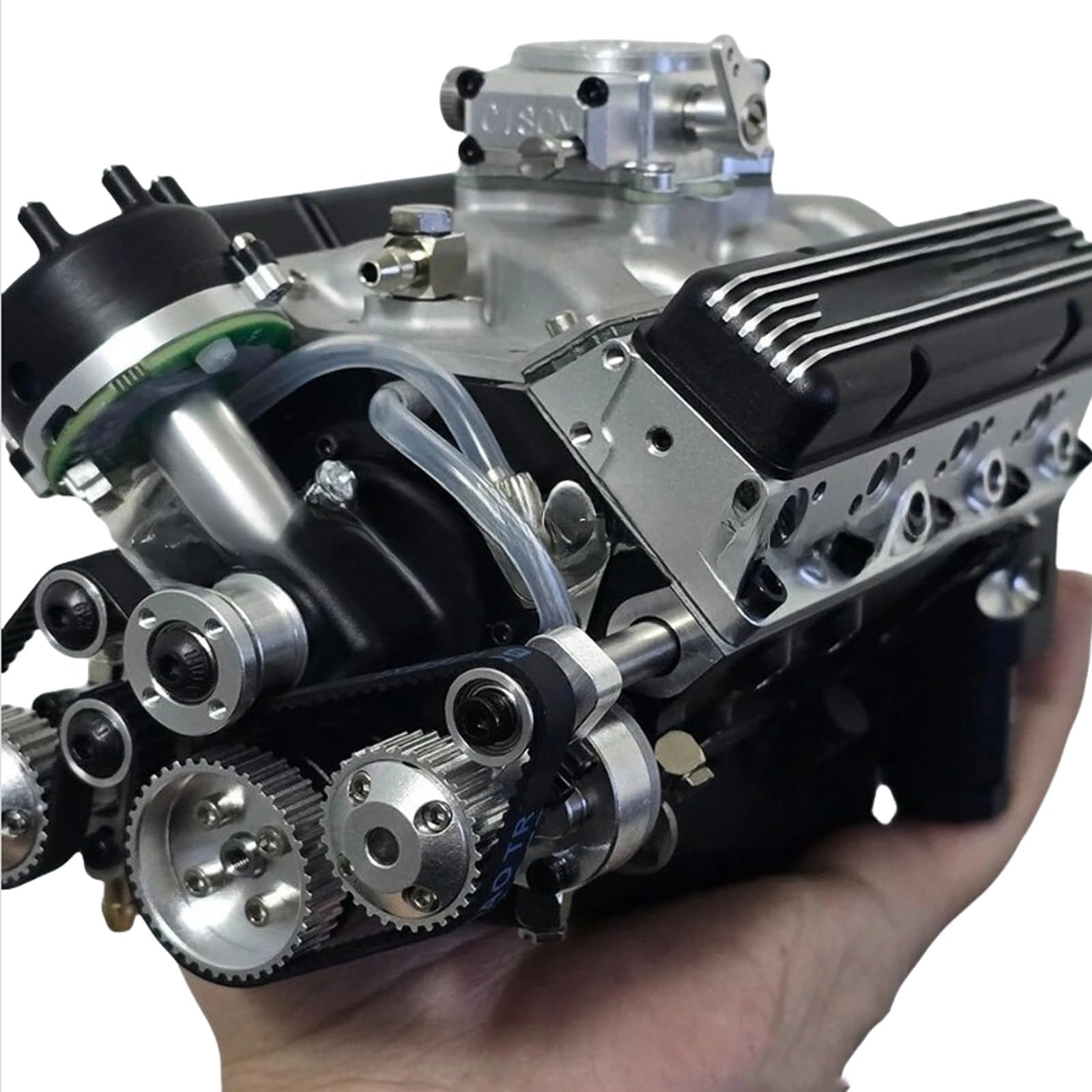 Modèle de moteur CISON Micro V8 1:8 moteur à Combustion interne modèle de moteur à Double engrenage en métal RPO à quatre temps reoidi à l'eau 26 Modèle de moteur CISON Micro V8 1:8 moteur à Combustion interne modèle de moteur à Double engrenage en métal RPO à quatre temps reoidi à l'eau 26
