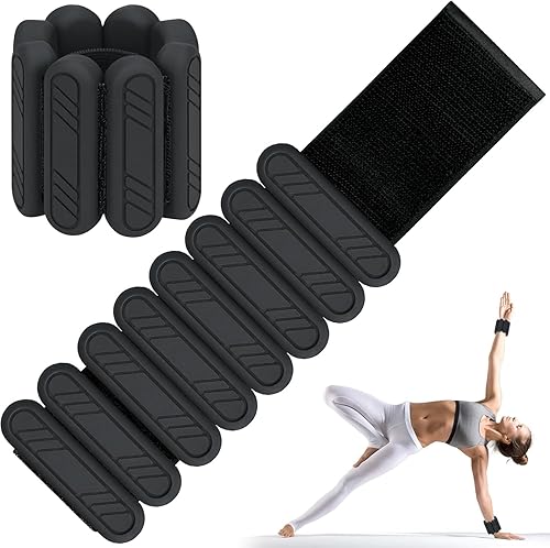 Miniatura 1 de Pesas de muñeca y tobillo para mujer, pesas ajustables para piernas y brazos, pesas de tobillo para pilates, caminar, yoga, baile, barras, gimnasio