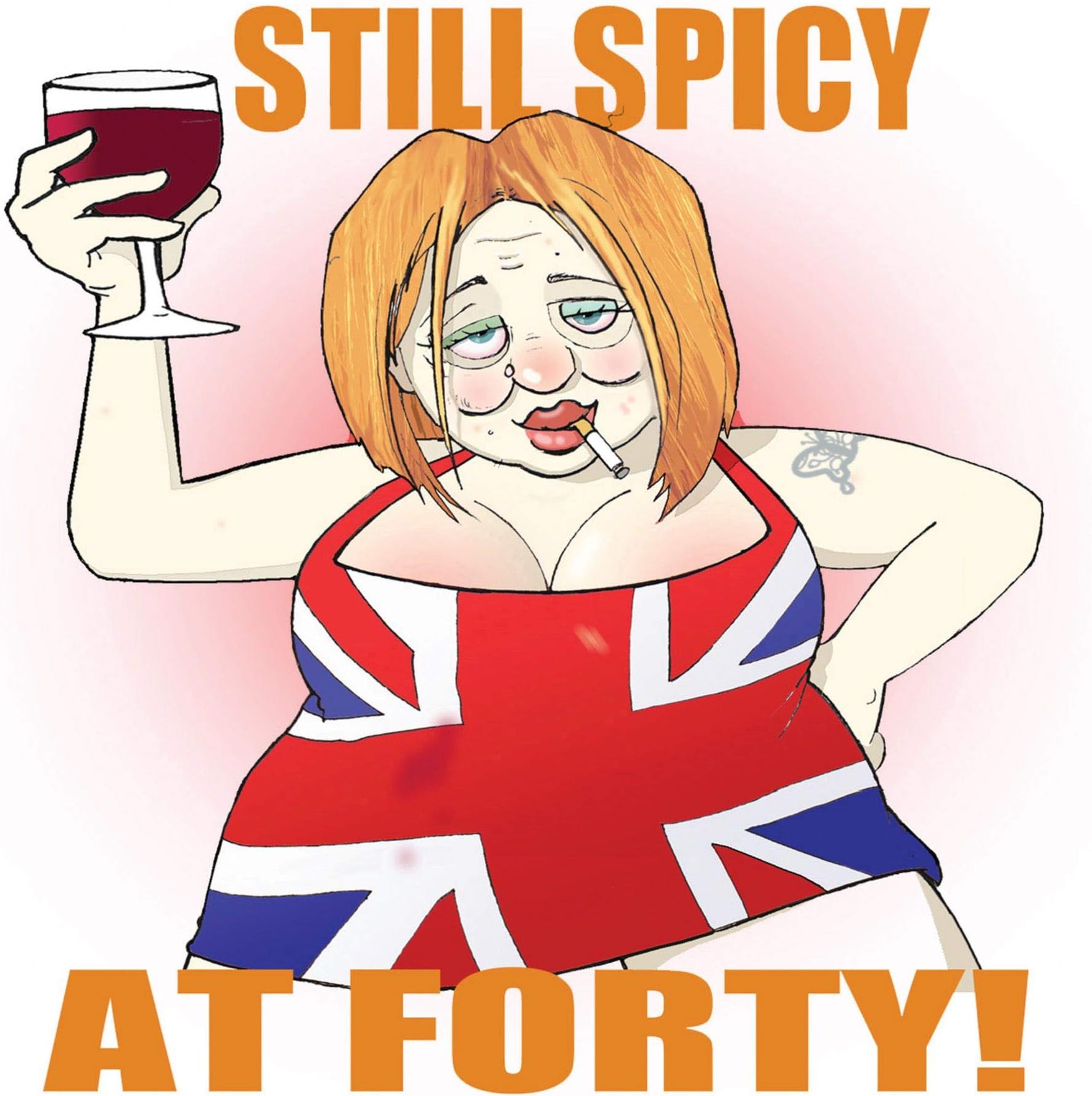 Twizler Funny 40th Birthday Card with Ginger Spice – Age 40 Birthday Card – Age 40 Card – Funny Birthday Card – Funny Card – Humour Card – Spice Girls Card – Card For Her – Funny Female Card