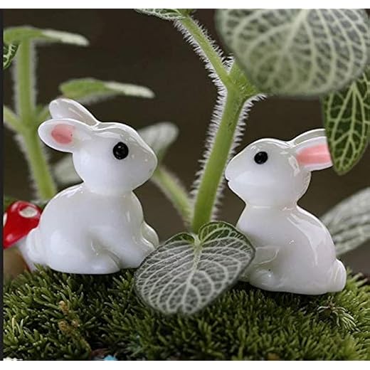 Chocozone Cute Rabbit Miniatures Garden Decor - 5cm