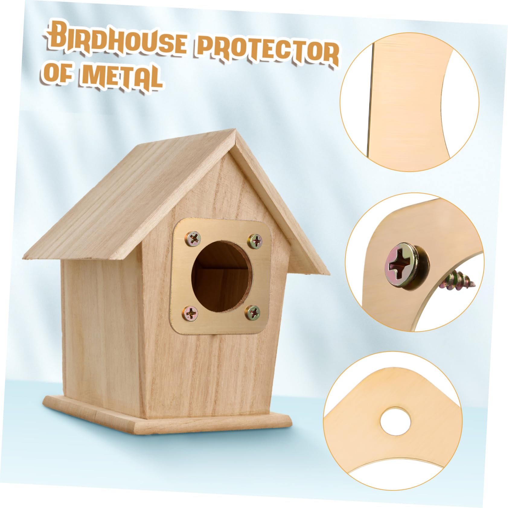 DECHOUS House Predator Metal House Hole Protector Birdhouse Hole Protector for Birds