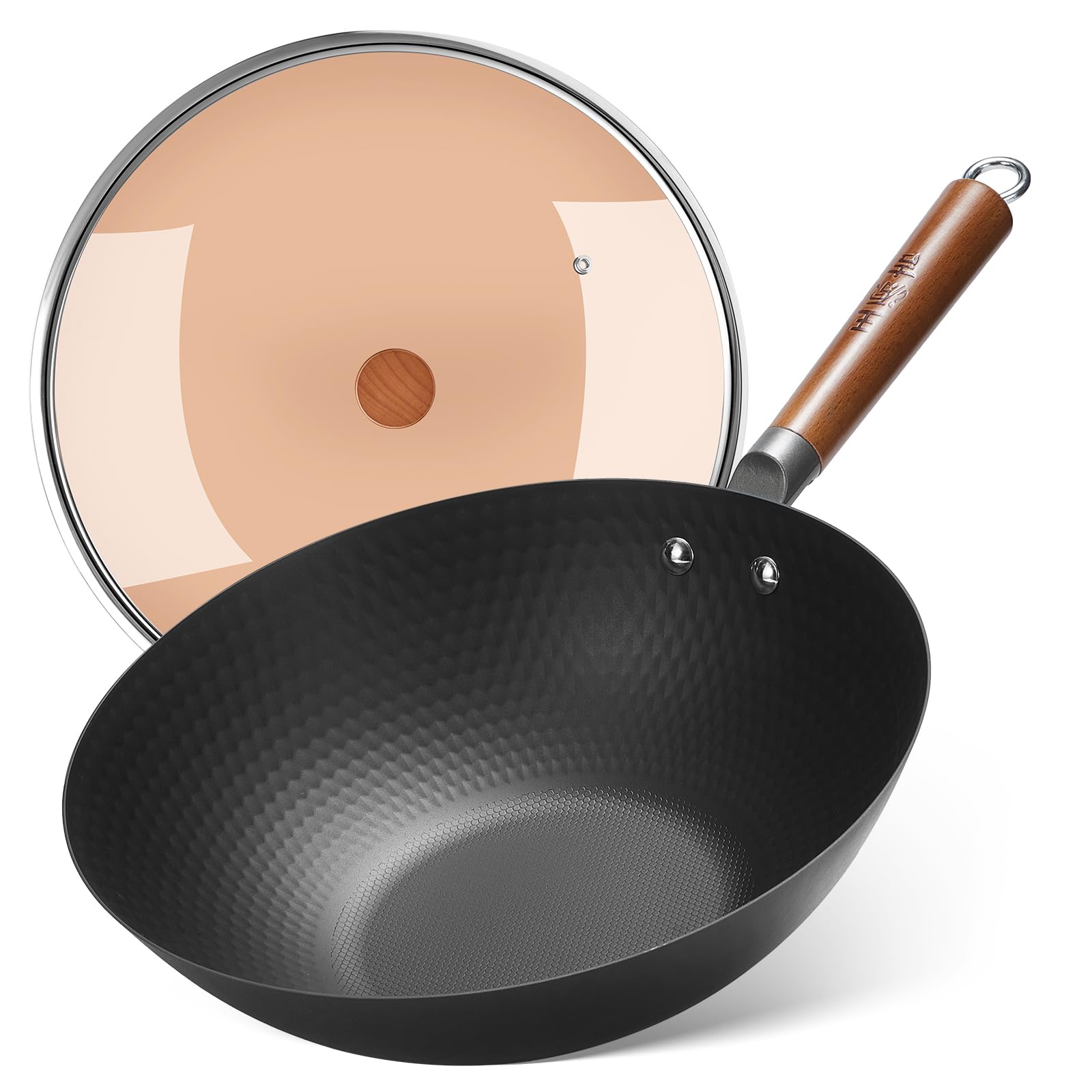 Amazon.co.jp: 王源吉 フライパン 深型中華鍋 30cm 軽量 炒め鍋 ih