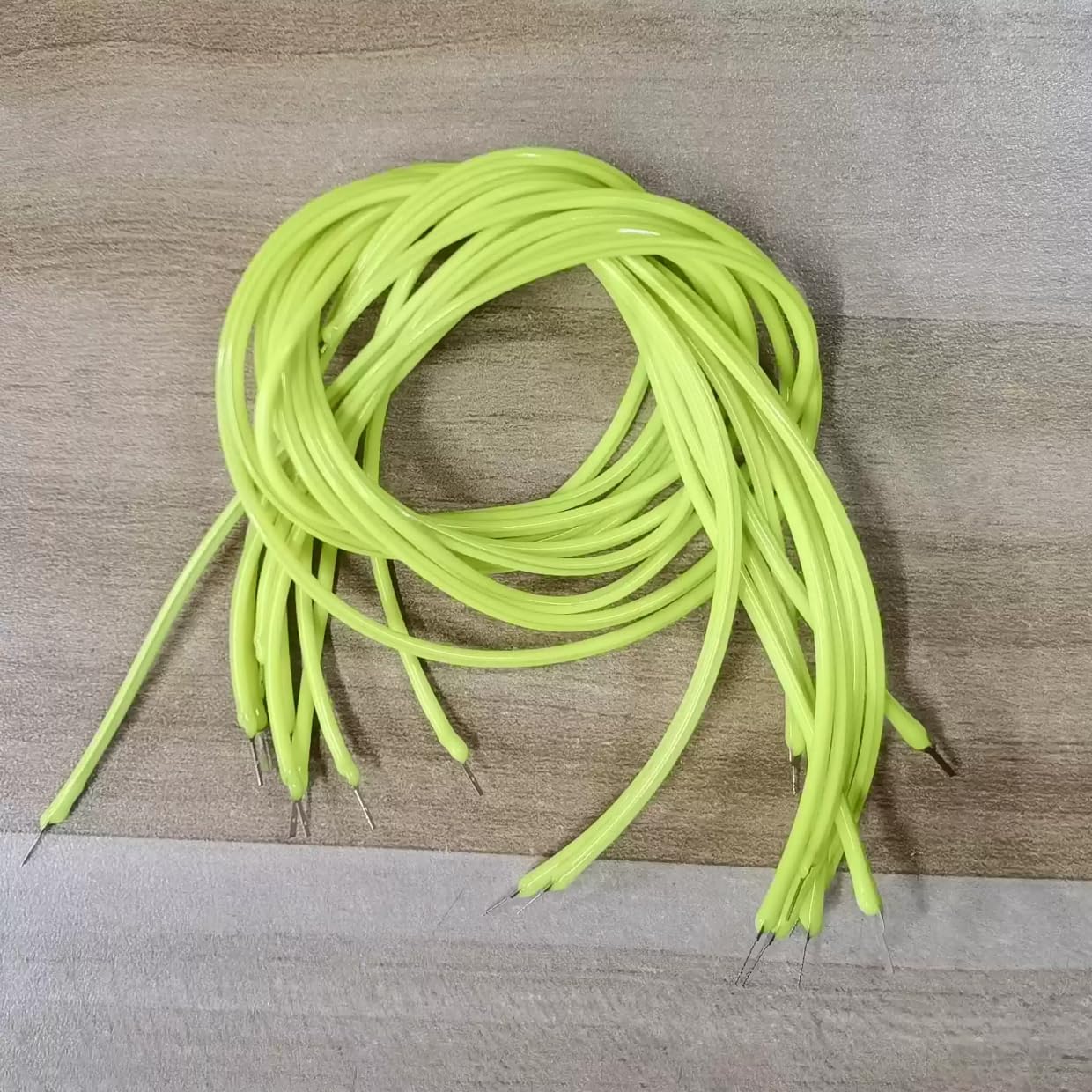 Elastyczny filament LED 3 V, zielony 38 mm-1200 mm 360 świecąca żarówka Edisona złączki diodowe, DIY artystyczne modelowanie lampy (600 mm-3 szt./zielone)