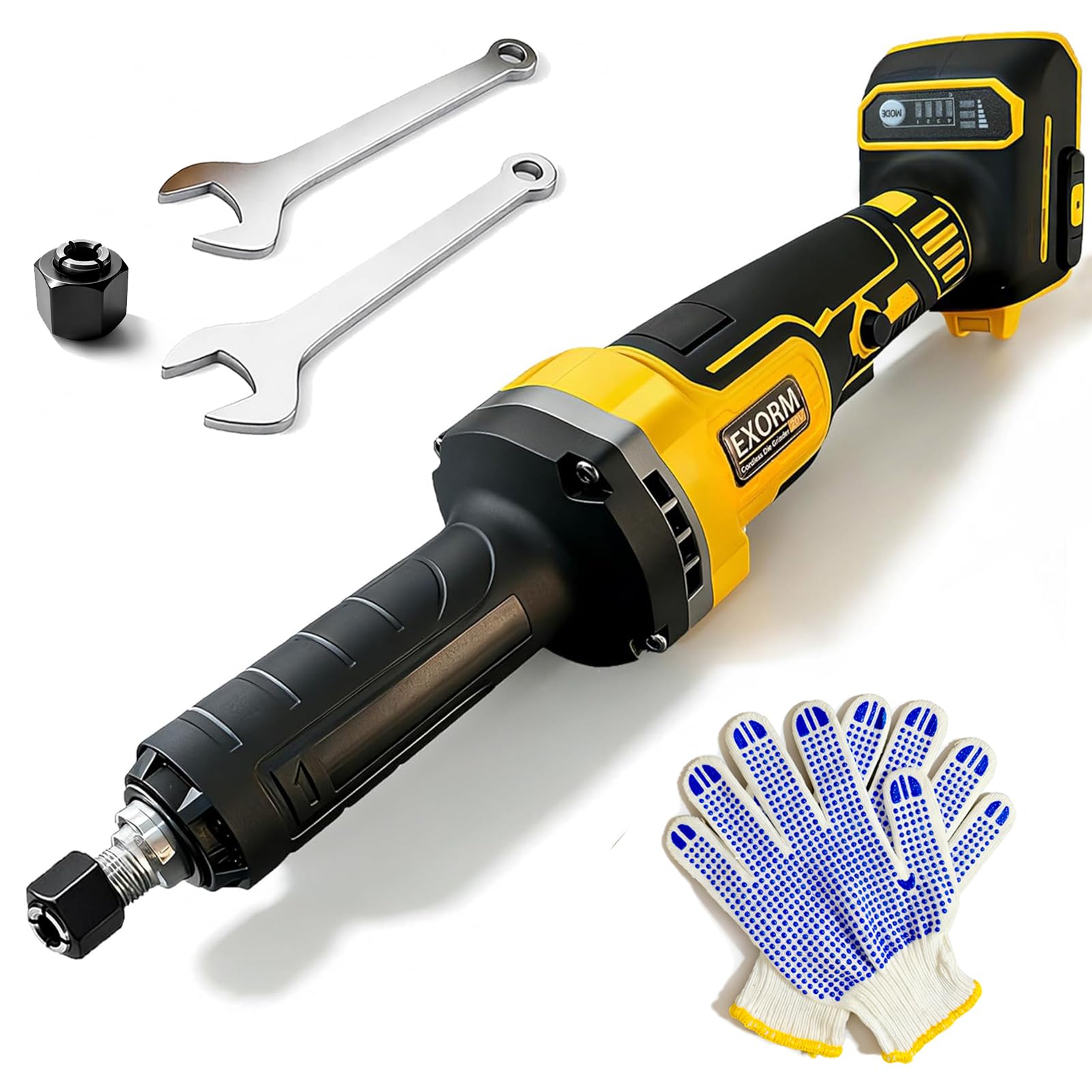 Upgraded Cordless Die Grinder Compatible with Dewalt 20V MAX Battery,Electric Grinder with 26000 RPM Brushless Motor,1/4" Precision Chuck, for Rust Removal, Grinding, Polishing (Battery Not Included)