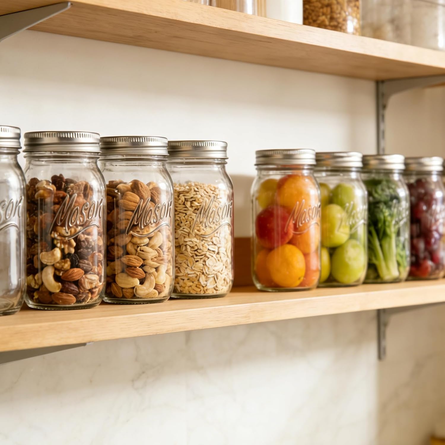 Wide Mouth Mason Jars，Mason Jars 32 oz for Pickling, Canning, Fermenting and Food Storage, Microwave & Dishwasher Safe (0)