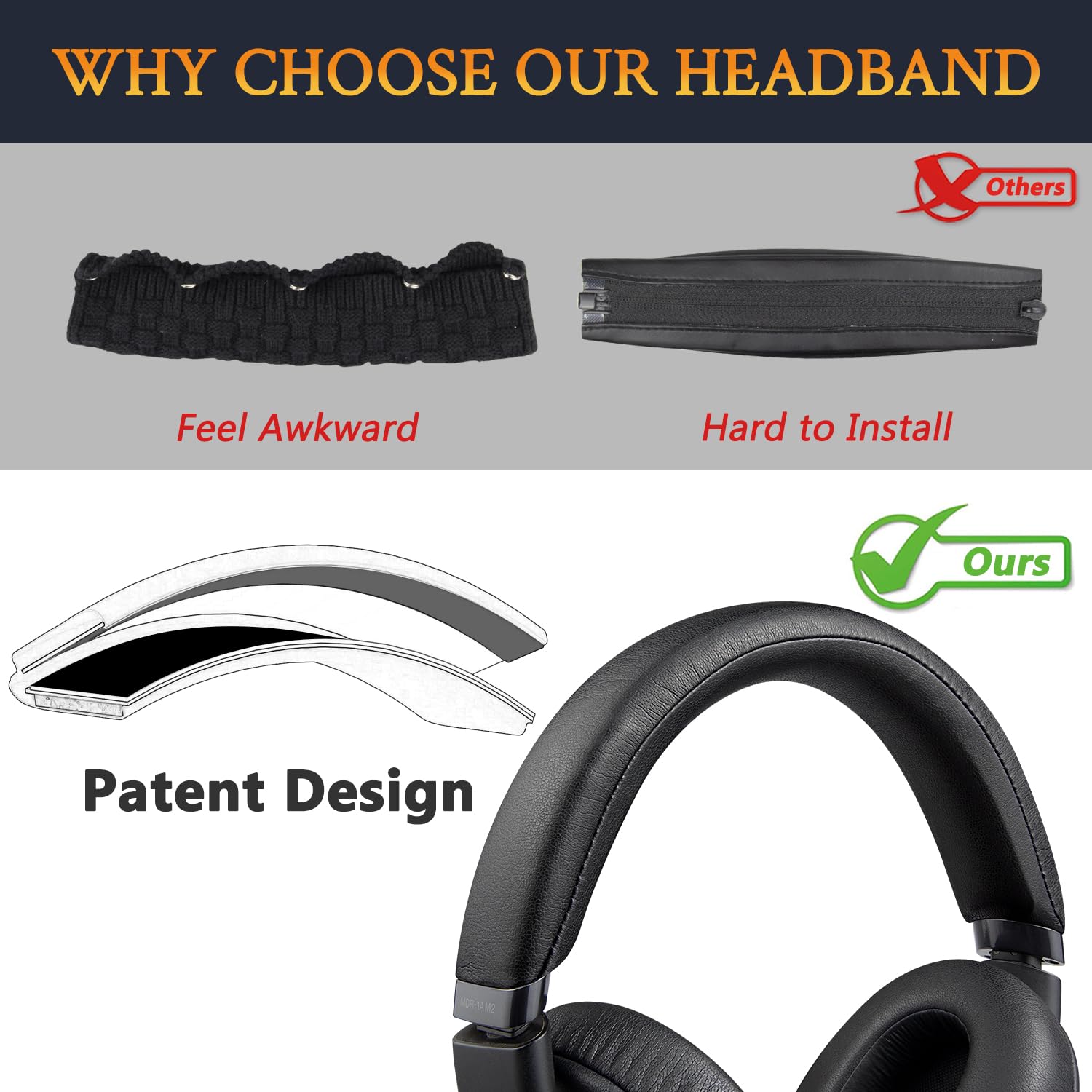 Amazon | SOULWIT ヘッドバンド ヘッドバンドカバー for Sony MDR-1A