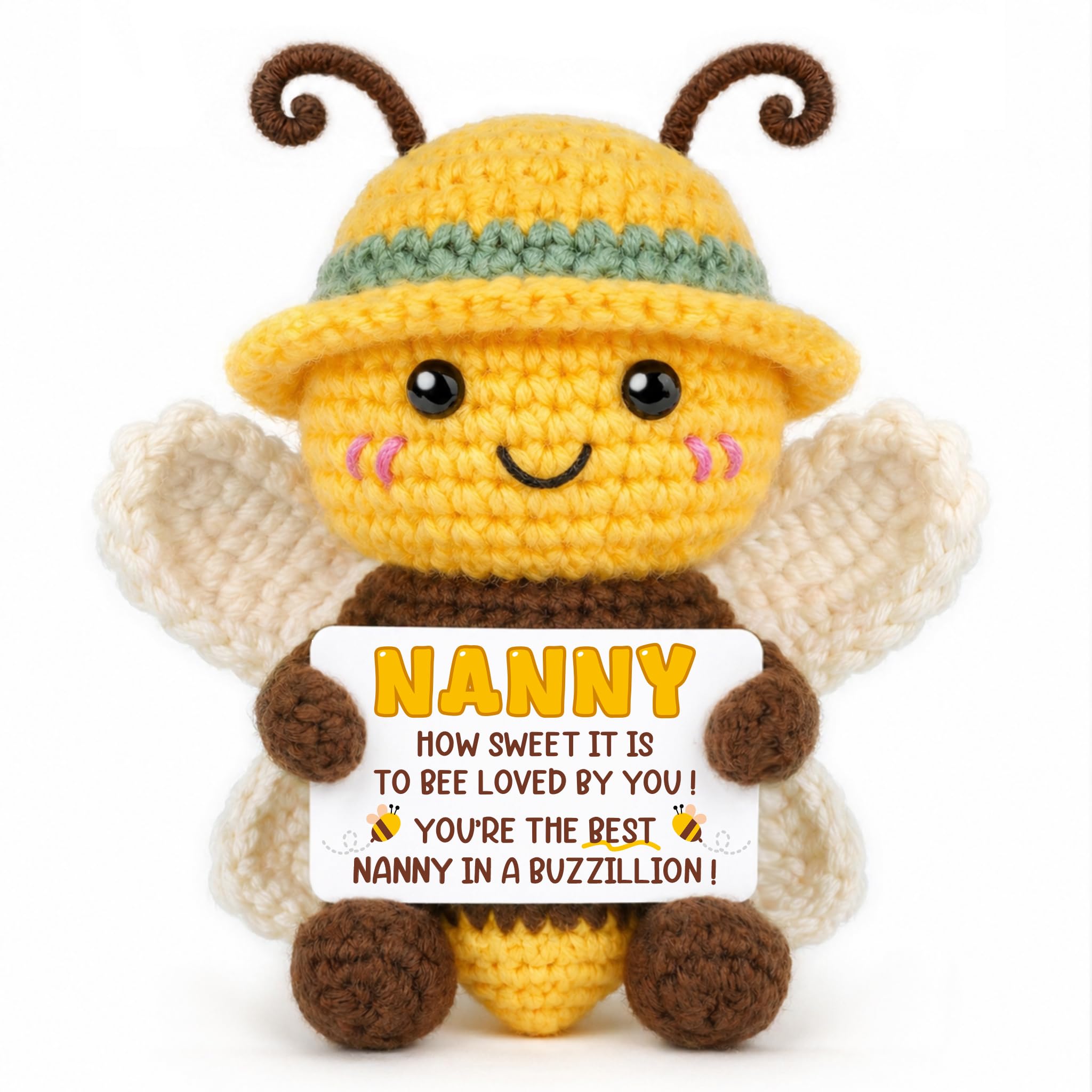 Nanny Gifts, Nanny Birthday Gifts, Cute Handmade Crochet Bee Doll Gift Idea — image 1