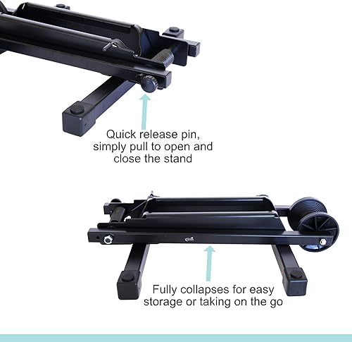 Miniatura 5 de Lumintrail Soporte de almacenamiento de piso de bicicleta para bicicleta de montaña y carretera, almacenamiento de garaje interior y exterior