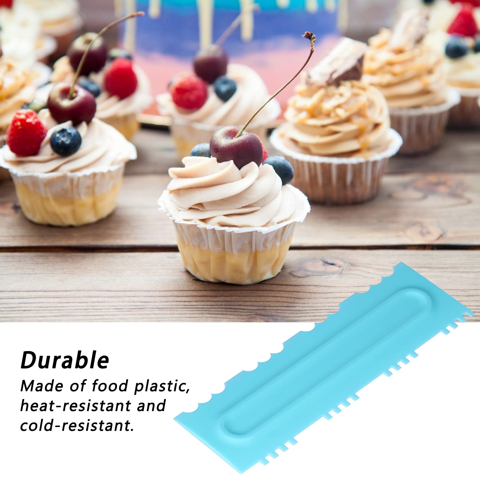 Raspador de pasteles más suave, peine para decorar pasteles, espátulas para glaseado de fondant, raspador más suave, herramienta para hornear pasteles(12pcs)