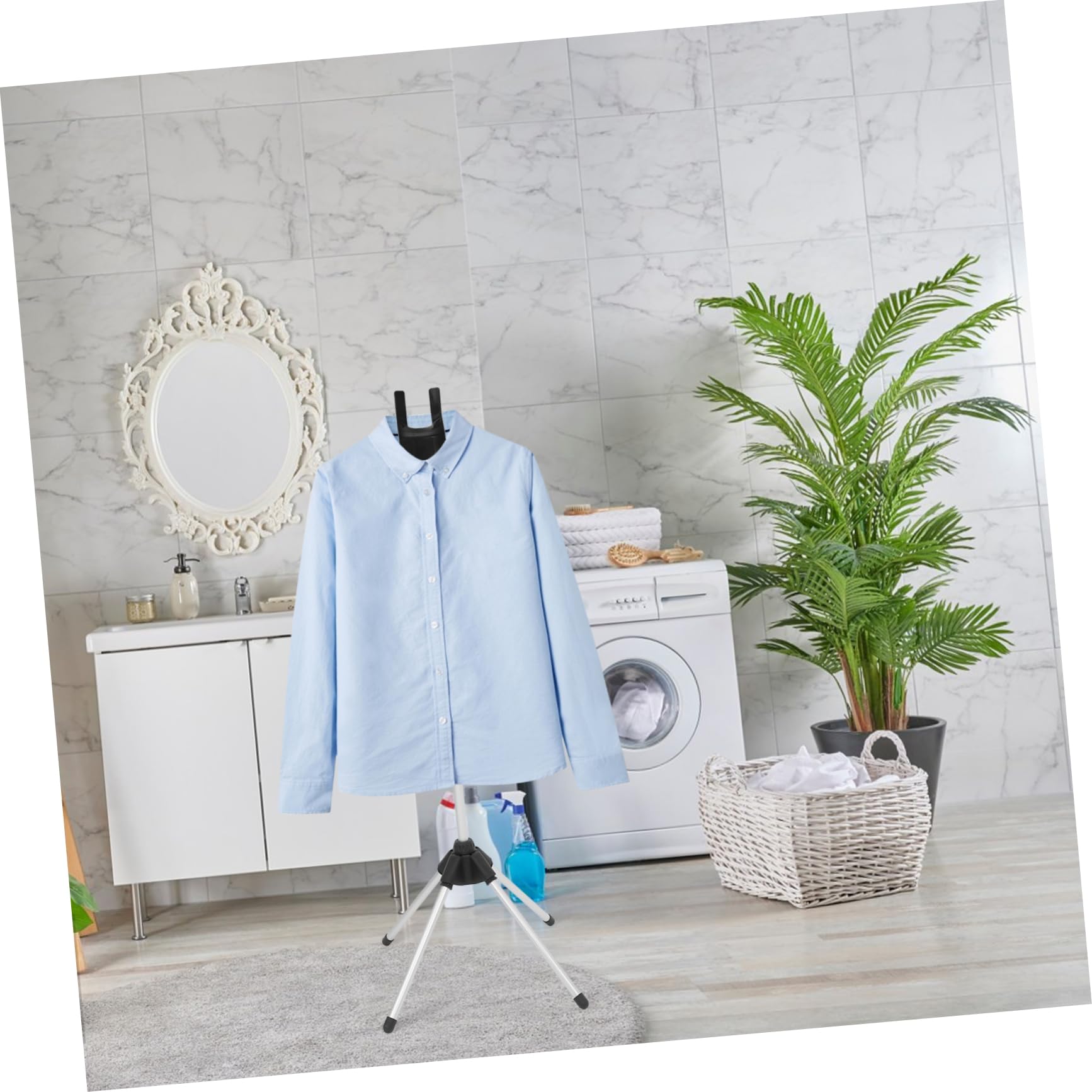 ULTECHNOVO Soporte de Planchado Plegable Rejilla para Cocinar al Vapor y Tabla Integrada, Altura Ajustable de 90-160 Cm, Base de Cuatro Patas y Material de Aleación de Aluminio