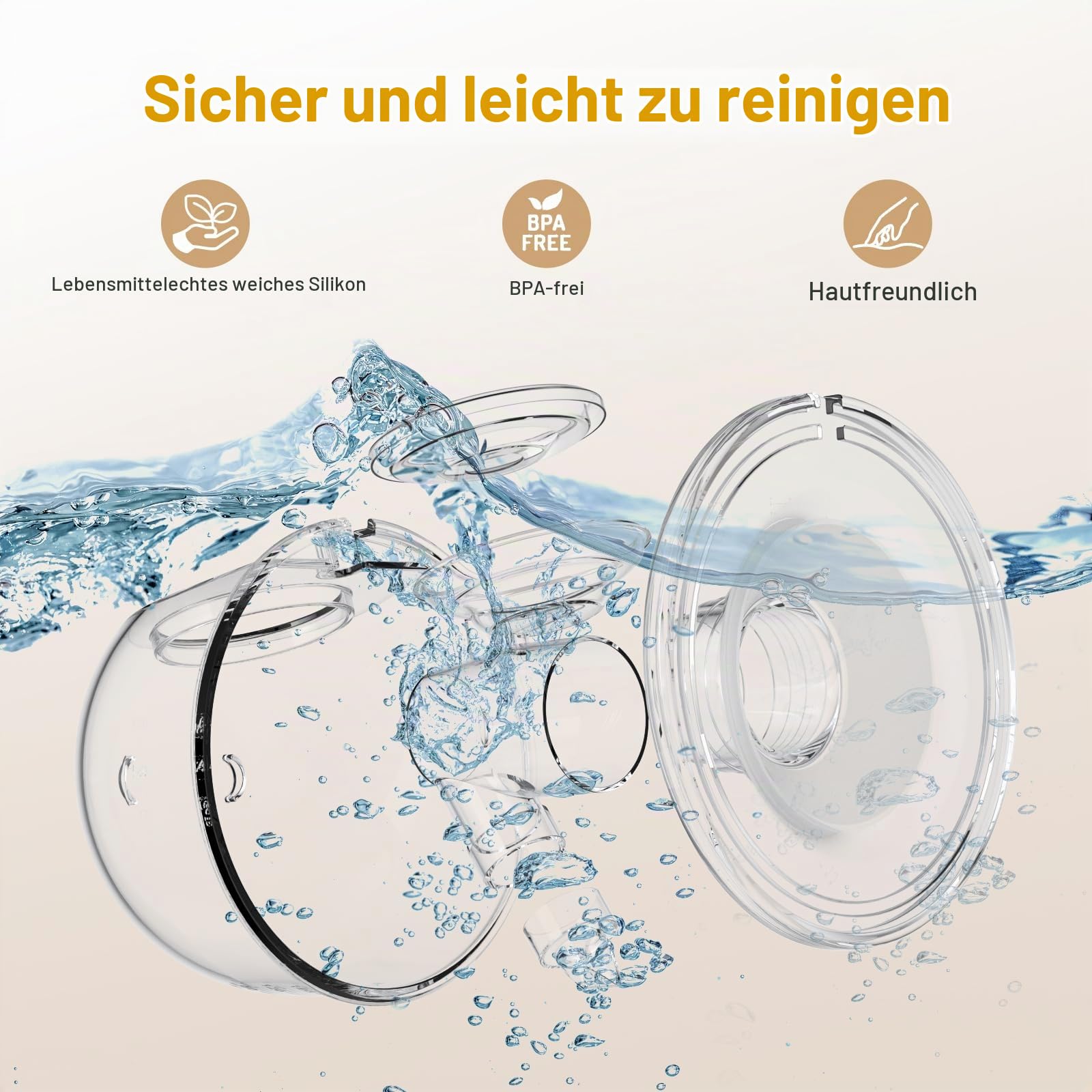 Kidken Elektrische Milchpumpe, modell 5 für babys der klasse 15, und der tragbare elektrische saugträger - 19 und 21MM Flansch (Rosa und weiß，2pcs)