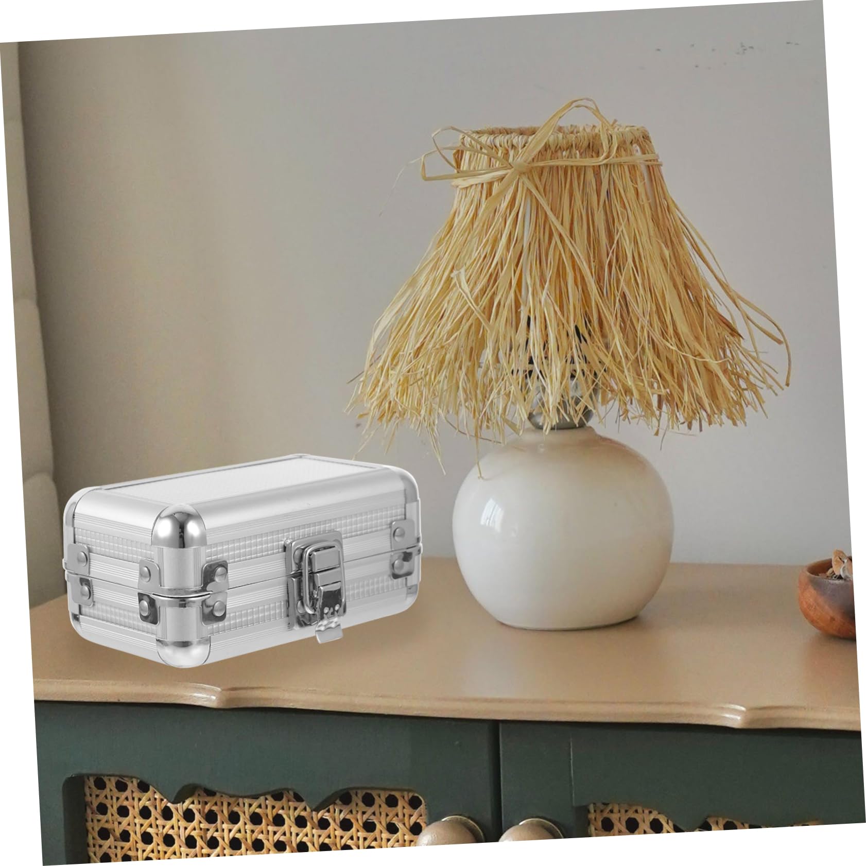 Mikikit Box Filter Box Telescope Filter Holder Optical Telescope Filter Storage Eyepiece Filter Organizer Telescope Filter Container Aluminum Case Small Telescope Accessory Iron Silver