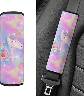 Unicorn Kids Car Seat Strap Pads 2 Pack Car Seat Strap Covers Car Seat Belt Pad Cover Kit Car Seat Strap Covers Kid Infant Stroller Strap Covers for Car Seat Belt Shoulder Bag