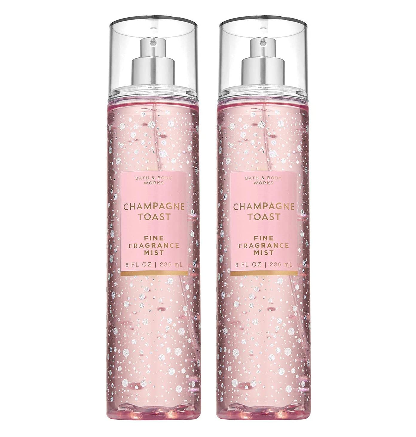 Bath and Body Works Champagne Toast Fine Fragrance Mists Pack Of 2 8 oz. Bottles (Champagne Toast)
