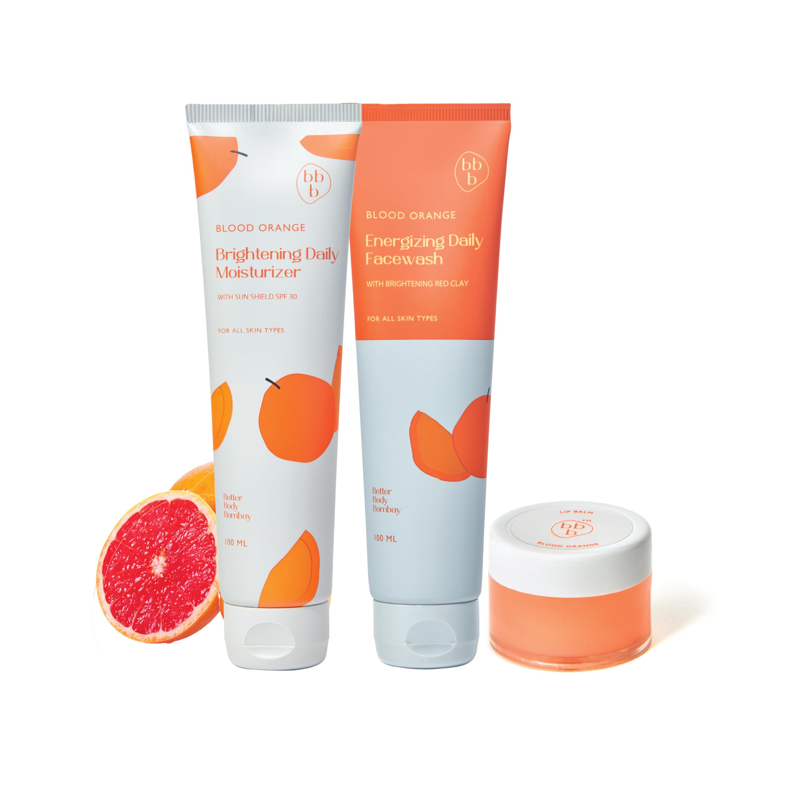 BBB Better Body Bombay Blood Orange Complete Face Care Set | Face Wash(100 ml) + Moisturizer(100 ml) + Lip Balm(10 gm) | Daily Glow Kit for All Skin Types-image-33
