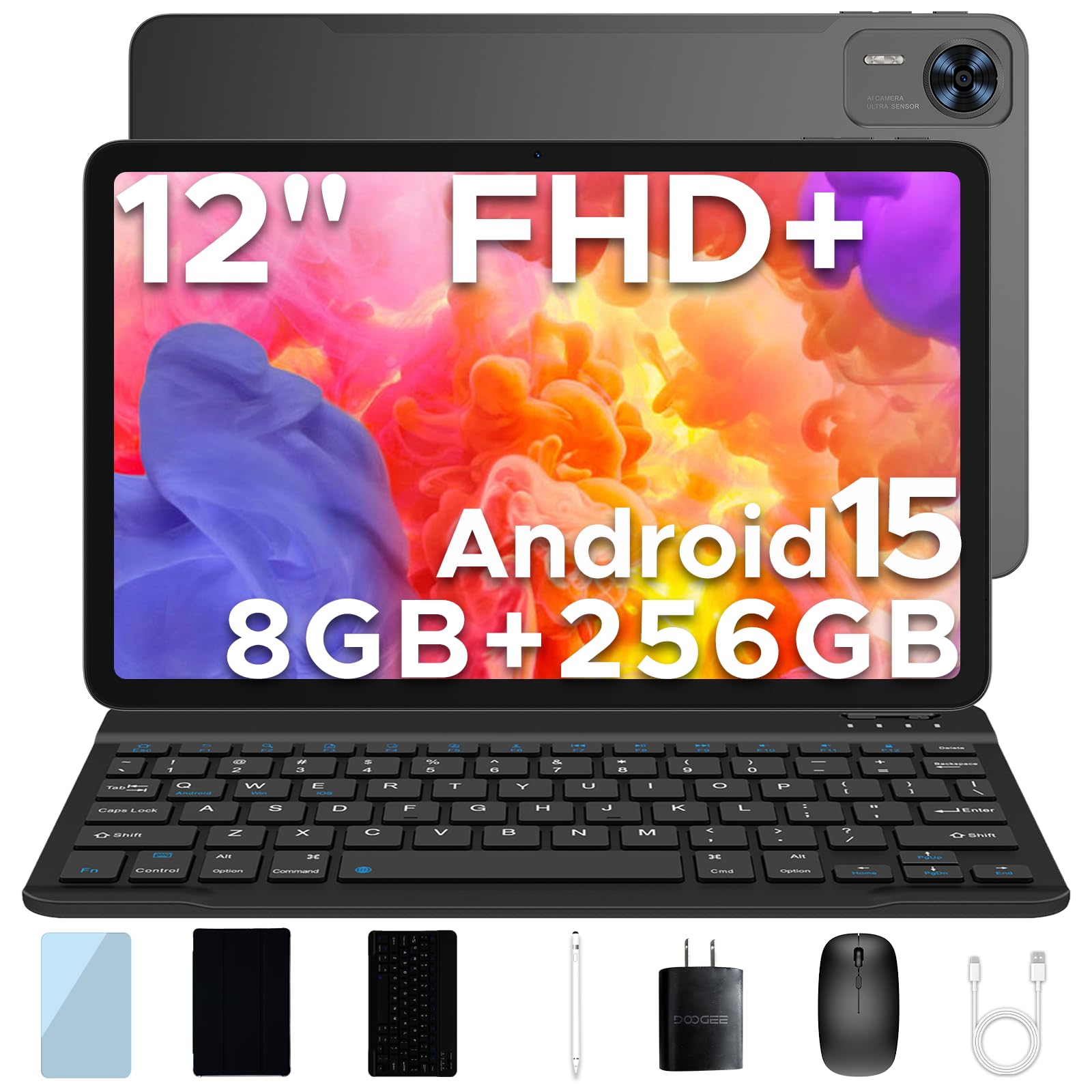 Amazon.co.jp: 【Android 15 タブレット 2025 初登場 +付属キーボード