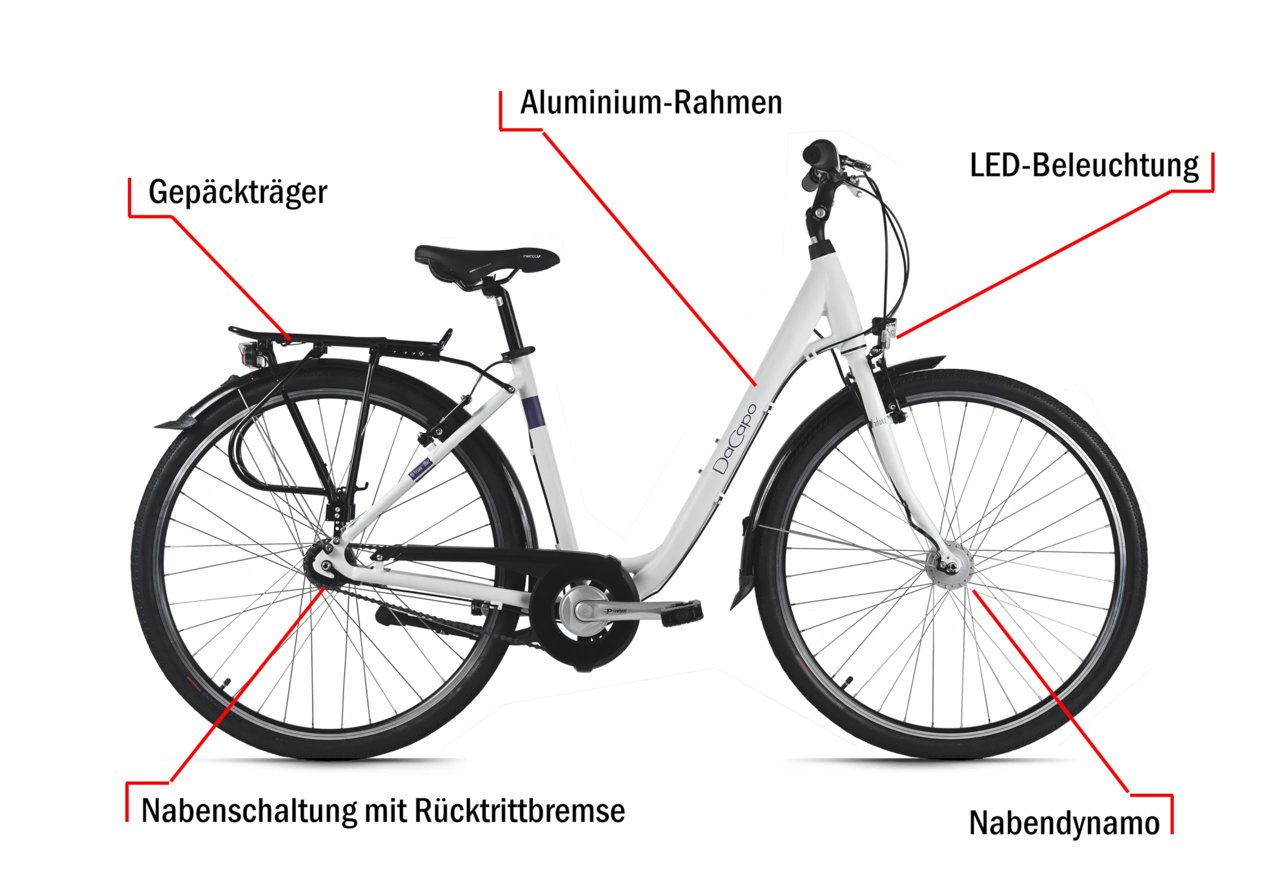 DACAPO Damenrad 28'' Padova 3 Gänge RH 48 cm