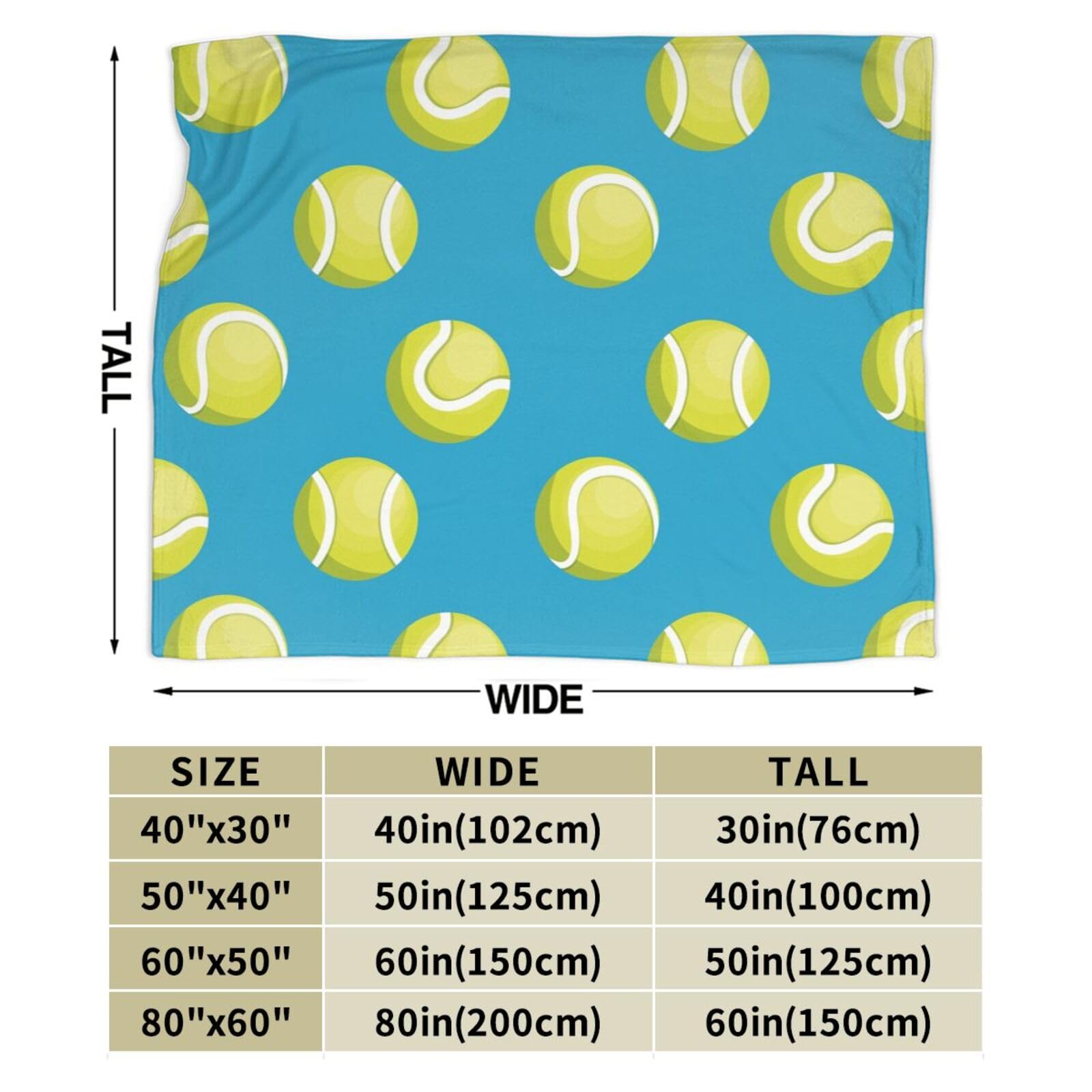 Tennisdecke Aus Flanell – Weich, Warm, 152,4 X 127 Cm, Für Sofa, Bett & Als Geschenk