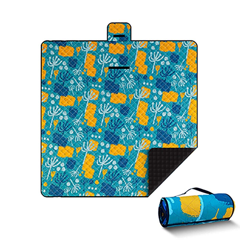 Wasserdichte Picknickdecke Sanddicht Gesteppt Stranddecke mit Tragegriff tragbar faltbar Verdickt feuchtigkeitsbeständige Matte Maschinenwaschbar zum Camping Garten Reise Wandern 150x200cm 200x200cm