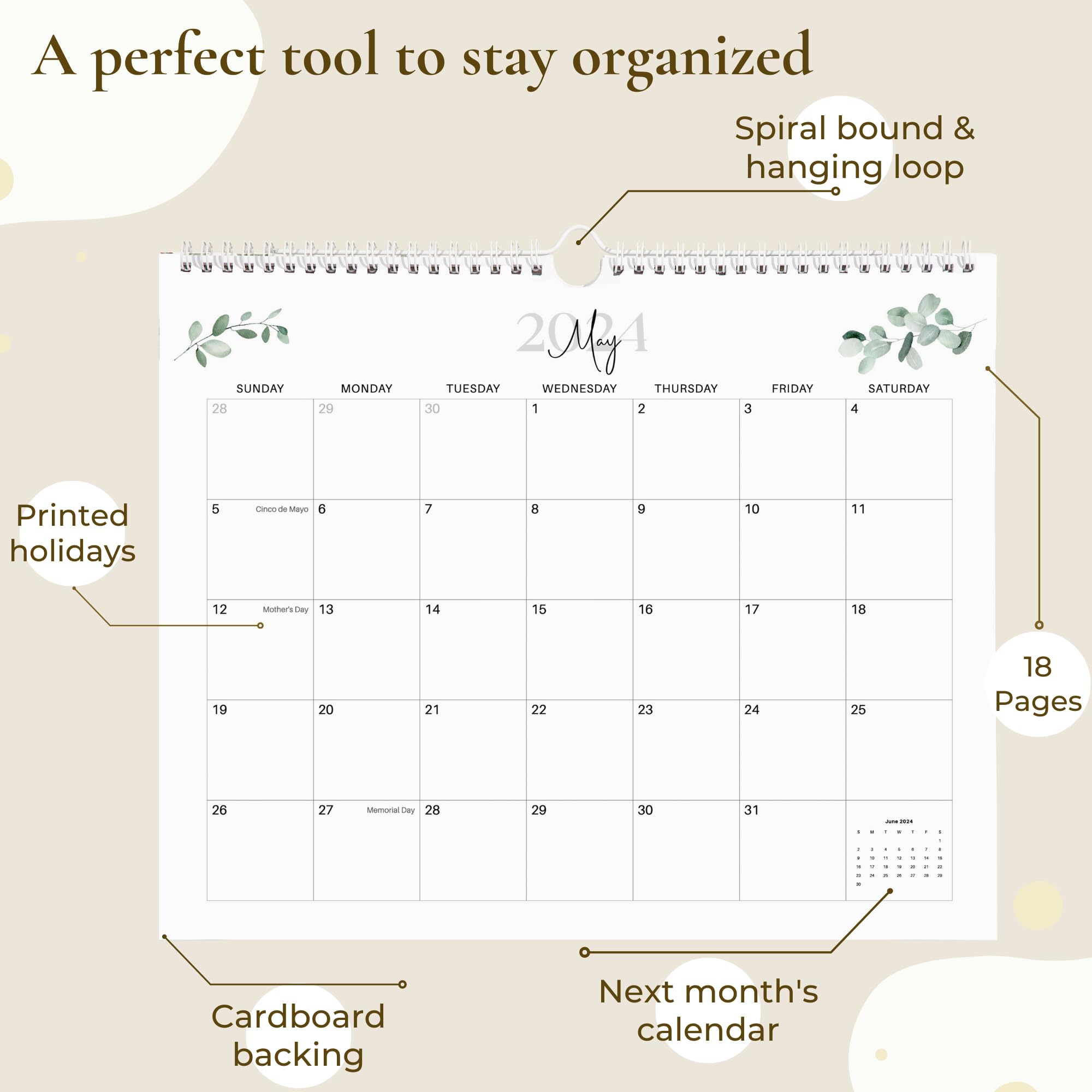 amazon-com-wall-calendar-2024-2025-greenery-hanging-calendar-apr-2024-to-sep-2025-13-5-x-11-inches-monthly-calendar-for-wall-18-months-spiral-twin-wire-binding-wall-calendar-planner-large-writing-blocks-office-products