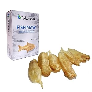 Palamaki Dried Fish Maw | Rich in Collagen and High Nutrient Content and Proteins | South American Sun Dried Fish Maw | 7.05 oz box | ??????(???)