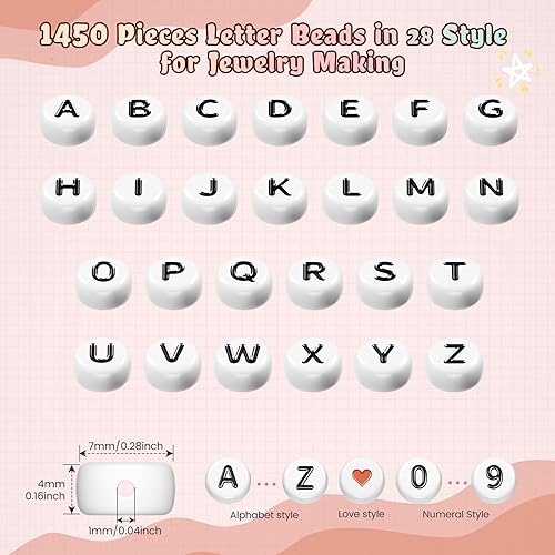 Miniatura 3 de FZIIVQU 1120 cuentas de letras cuadradas acrílicas, cuentas de letras A-Z de 0.236 x 0.236 pulgadas con número de color, cuentas de cubo de amor,