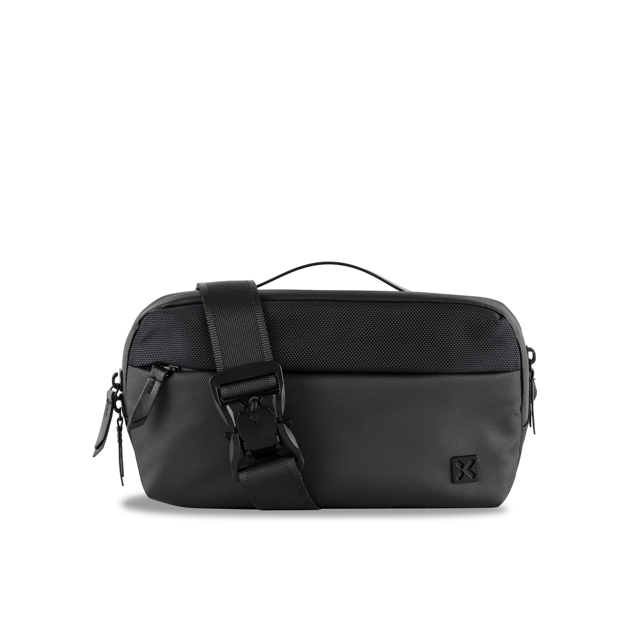 ApeX Smell Proof Sling Bag with X-Flow Technology, Compact Travel Stash Bag Crossbody,1680D Codura Ballistic Nylon, Water-resistant and Lightweight for Travel, Work, Gym, Tactical, and Outdoor, Black,