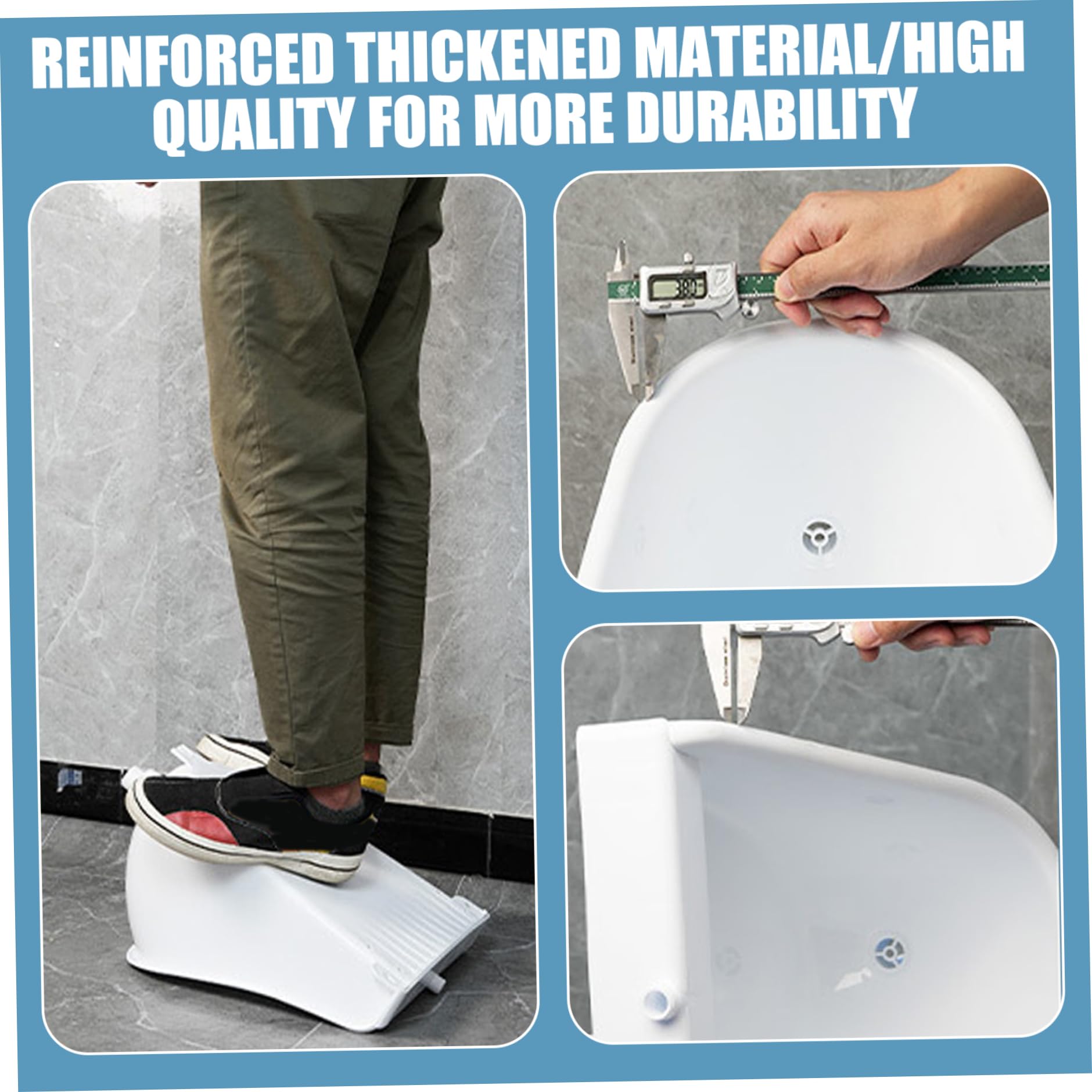 Urinoir sans eau pour homme – Urinoir mural d'extérieur résistant aux éclaboussures avec tuyau de 150 cm, design anti-obstruction, parfait pour salle de bain et utilisation sur site – 24,1 x 32 x 47