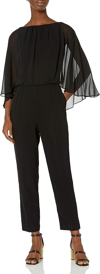 Trina turk black cape jumpsuit Clearance