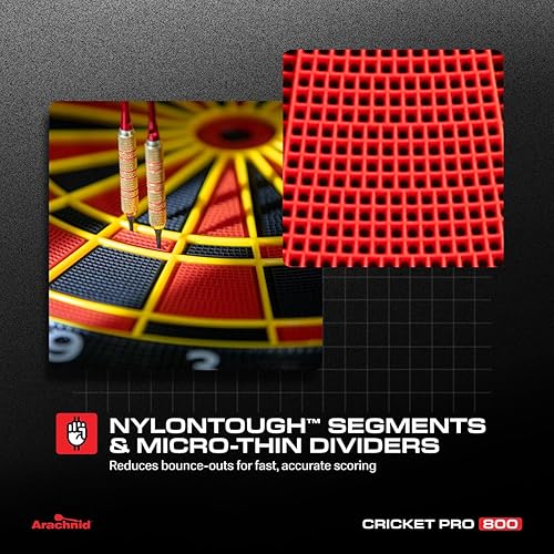 Miniatura 3 de Arachnid Diana electrónica Cricket Pro 800 con segmentos NylonTough para una mayor durabilidad y jugabilidad y divisores de segmentos microfinos